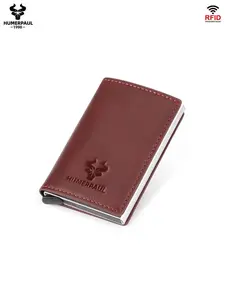 HUMERPAUL Three fold women's credit bank card with multiple card slots, PU leather solid color coin purse, casual and easy to carry card holder, ID holder Trifold wallets BP934