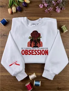 Obsession 2026 Horror Movie Embroidered Sweatshirt, Thriller Film Inspired Crewneck Hoodie