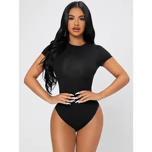 SHEIN PETITE Solid Slim Fit Bodysuit