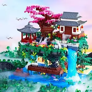 2705pcs Peach Pool Building Set, 3D Stereo Model, Multicolor Bricks, Creative Building Blocks, Abs Material, Creative Decoration, Adult Stress Relief Toy, Building Block Sets