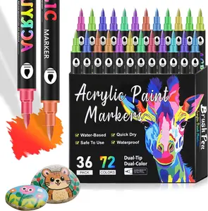 A Rainbow of Colors for Little Artists Washable Dual Tip Markers, Safe & Water Based