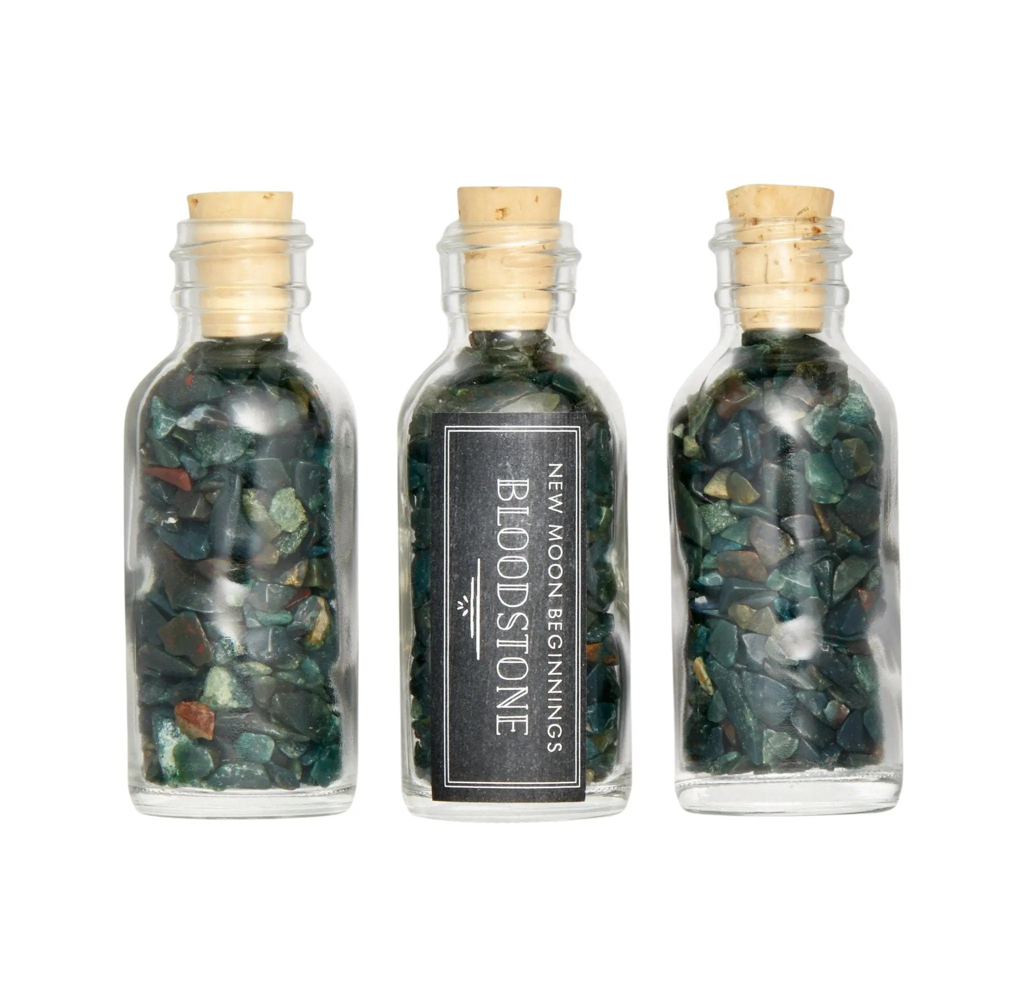 Bloodstone Gem Bottle - Polished Chips of Bloodstone Crystals