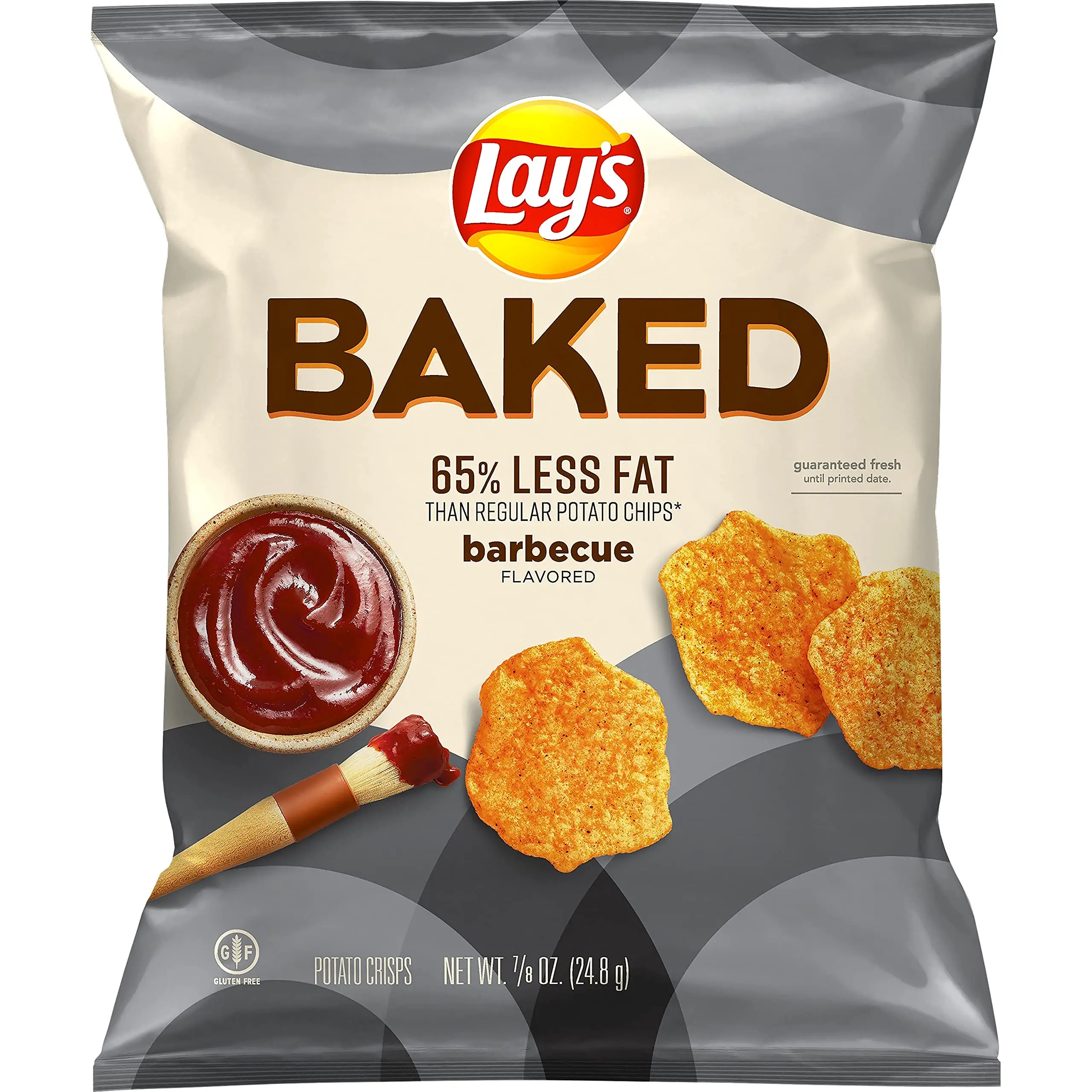 Baked Lay's Barbecue Potato Chips, .875 Oz, 6 Bags Baked Lay's Barbecue Potato Chips, .875 Oz, 6 Bags