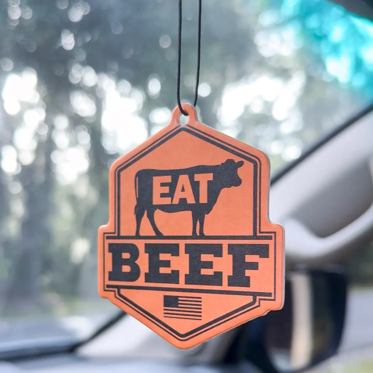 Eat Beef Cow Car Air Freshener Dark Ice Scent