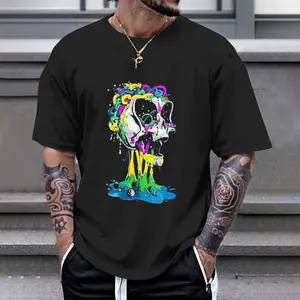 Menswear Short-Sleeve Basic T-Shirt, Notorious B.I.G. Graphic Print, Breathable Soft Cotton, Ideal for Breezy Days, Weeknd Concerts or Vacation, Men’s Gift