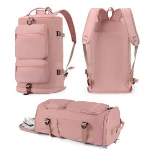 Waterproof Duffle Gym Bag with Shoe Compartment Travel Bag