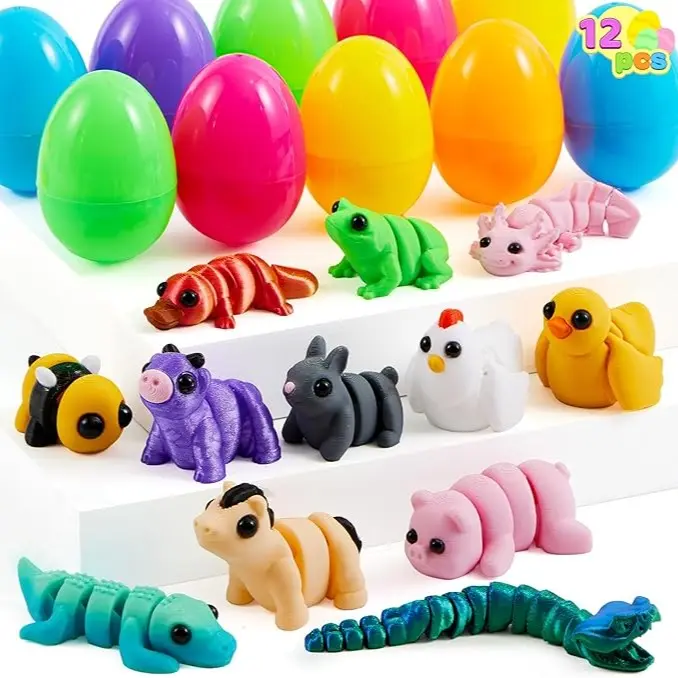 12pcs 3D Printed Mini Animals