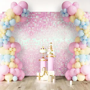 Shimmer Wall Backdrop Square Sequin Glitter Backdrop Panel, Perfect for Outdoor Events, Birthdays, Wedding and Party Decoration