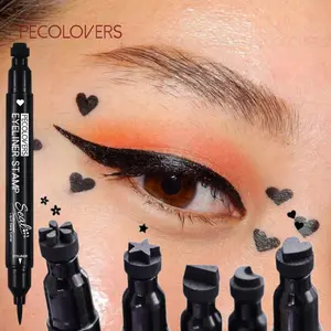 1PC Matte Finish Double-ended Eyeliner - Liquid Eyeliner Pen, Quick-drying, Waterproof, Contains Patterns, Creating A Beauty Eye Makeup, Perfect for Daily Looks