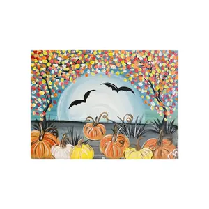 Canvas n Cup Acrylic Painting Kit Supply Kit & Video Tutorial  - Pumpkin Batch