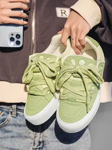 Women's Red Suede Casual Athletic Sneakers, Retro Color Block Design, Wide Laces, Anti-Slip Wear-Resistant Rubber Sole, Daily Commuter Sports Shoes Footwear