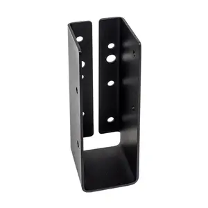 2 x 6 in. Black Powder Coated Galvanized Steel Light Joist Hanger, Exterior, Hangable, 2X6 In, Concealed Flange