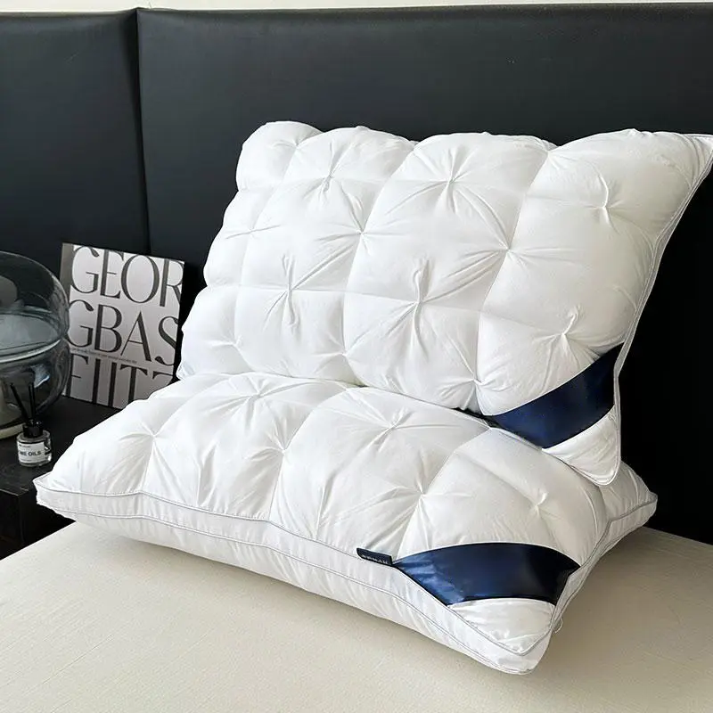500g 2pcs Hotel Collection Deep Sleep Pillow - Neck Support Pillow to Prevent Collapse—Mellow Sleep Suitable for Side, Back, and Stomach Sleeping
