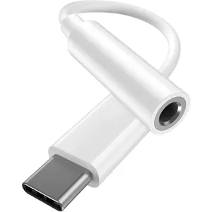 USB C to 3.5mm Headphone Jack-Type C to 3.5mm Headphone Jack Adapter,3.5mm Audio Aux Cord for  17  16 Pro Max/15 Pro/15, Sam-Sung Galaxy S24/S23/S22 Ultra i-Pad Pro Pixel 9/8 Grey