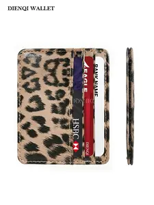 Women’s Leopard Print Credit Card Holder Wallet, Durable Wallet, Slim Thin Minimalist Design, Ladies' Cardholder Case, Money Bag for Daily Use