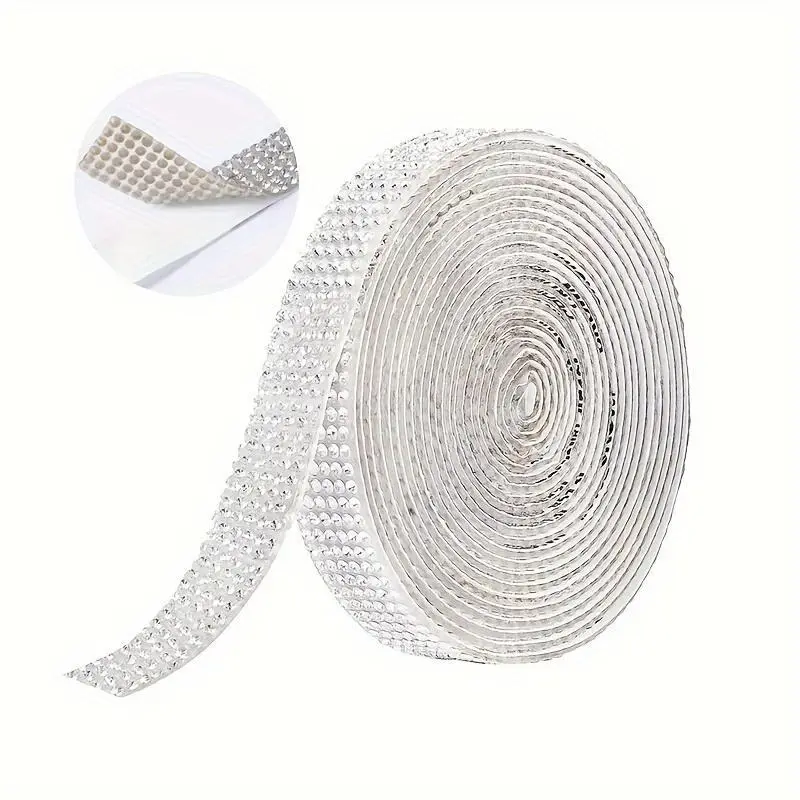 Transparent self-adhesive strips, with shiny stickers, sequin sparkly rhinestone, Sparkling Rhinestone, Shining Rhinestone, suitable for DIY bracelets, earrings, craft decorations, wedding parties, mobile phone decorations, gift packaging, etc.