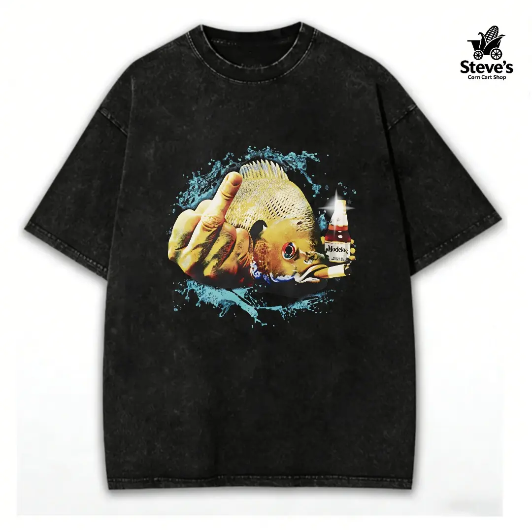 Men's Funny Fishing T-Shirt with Bluegill Graphic, Soft Cotton Casual Round Neck Tee for Everyday Wear, Novelty Gift for Boyfriend, Mens Clothing, Funny Shirts, Humor Graphic Tee, Fabric, Funny Graphic Tee