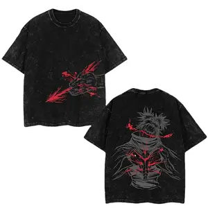 Choso Blood Manipulation JJk Jujutsu Kaisen Anime Manga 2 Sided Washed T-shirt Menswear Top Soft
