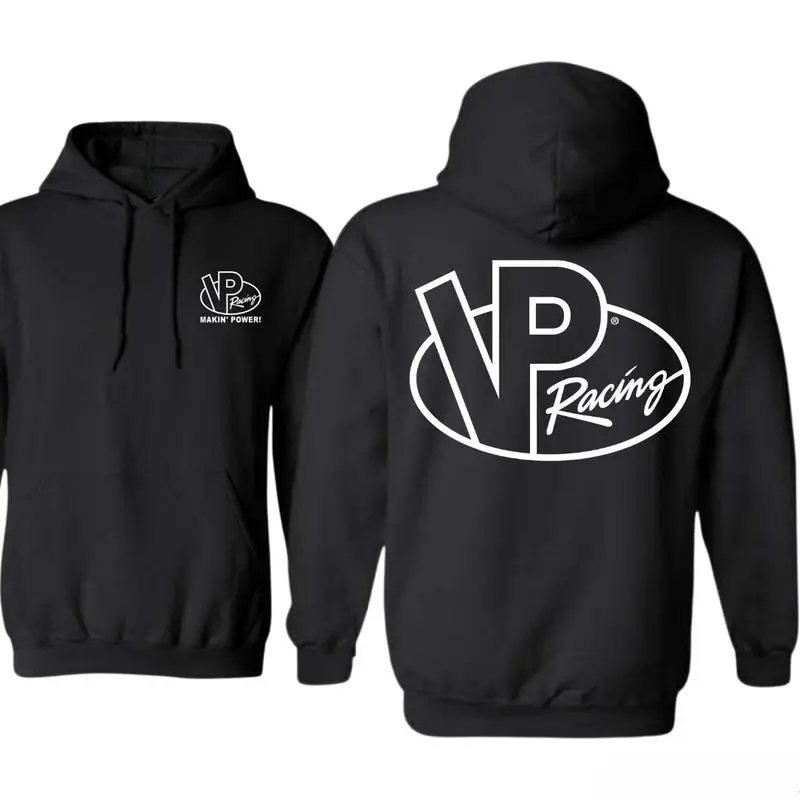 VP Racing Bold Logo Long Sleeve Hoodie - Men's Casual Graphic Top with Power and Performance Appeal
