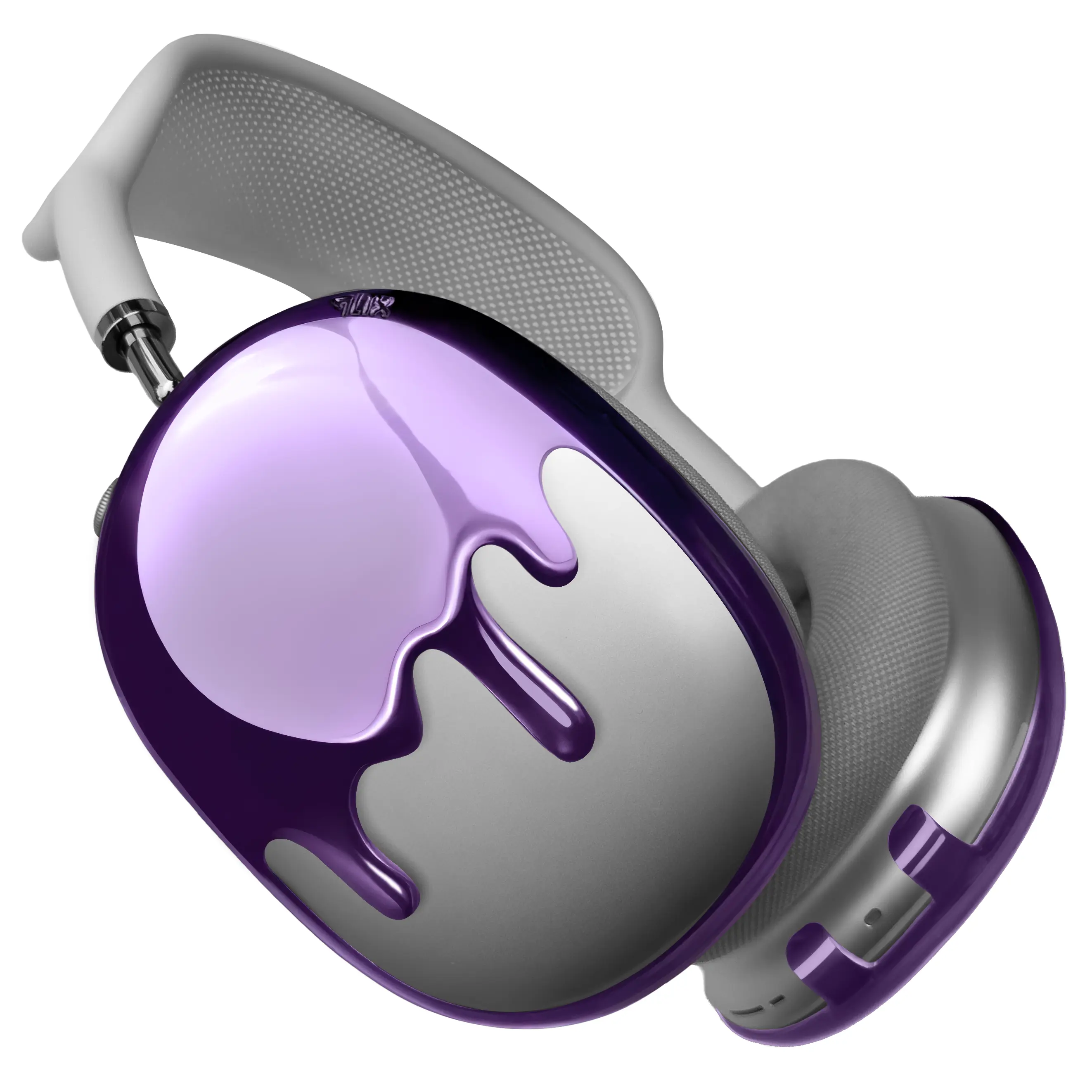 qlix Lavender Drip Frames for AirPods Max 1 & 2, Durable Lightweight Protective Headphone Case/Cover