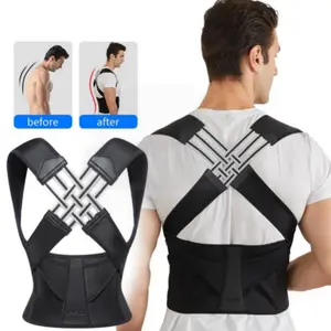 "Unisex Adult Back Hunchback Corrector, Posture Correction Shoulder Strap, Back Straightening Posture Aid, Brace — Breathable & Comfortable Back Corrector for Daily Home Use and Fitness Shaping