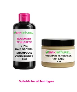 BUNDLE ROSEMARY FENUGREEK Hair Growth oil - Long Hair - Thick Hair - Hair Growth - Ayurverdic Hair growth oil - Rosemary Hair Oil - Hibiscus Hair growth oil - Indian Hair Growth oil - Chebe Hair Growth Oil Organic - Herbal Haircare Moisturizing Peppermint