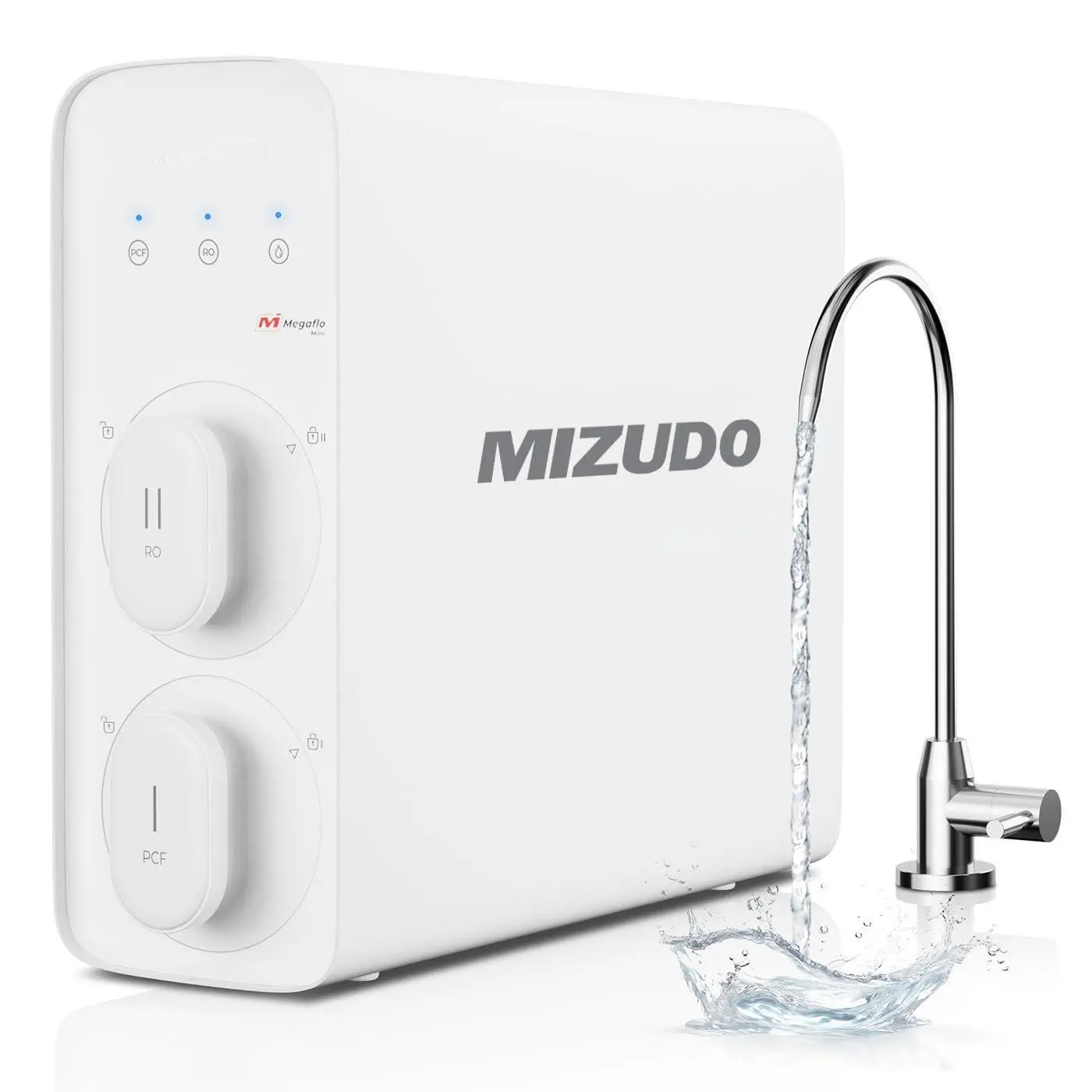 Compact Tankless RO System Under Sink, Mizudo 8 Stage Reverse Osmosis System, 600GPD, NSF/ANSI 372&53&42 Certified, 3:1 Pure to Drain, Quiet & Leakproof RO Water Filtration System for Small Kitchen