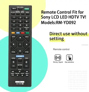 New RM-YD092 Replacement Remote Control for Sony TVs KDL-32R400A KDL-40R450A KDL-46R453A KDL-46R450A KDL-40R471A KDL-32R421A KDL-50R450A KDL-40R380B KDL-32R330B KDL-40R350B KDL-32R300B