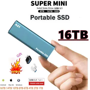 Portable External SSD - Upgraded 1TB, 2TB, 4TB Capacities - Type-C Interface