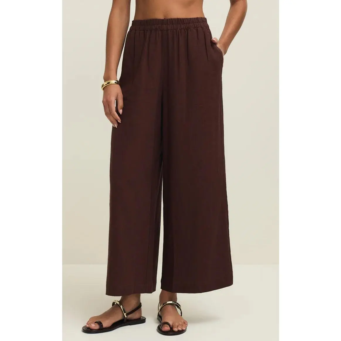 Scout Linen Pant Chocolate Cherry, Bottoms, Soft