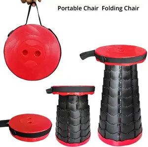 Portable Chair Retractable Stool Hiking Camping Picnic Fishing Max Load Capacity 380Lbs