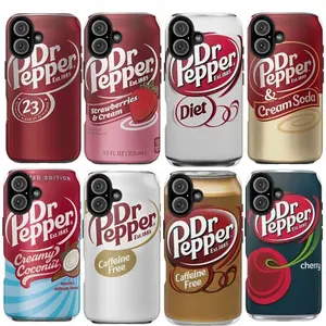 Dr Pepper Can Phone Cases, Dr Pepper Strawberries and Cream Phone Accessories, Compatible with iPhone X, 11, 12, 13, 14, 15, 16, 17 & Samsung, Xmas Accessories, Gifts