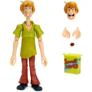 Scooby-Doo! Wave 1 Shaggy Action Figure 1:12 Deluxe Scale Toys 6" Tall, Fully Articulated, Collector Packaging by Jada