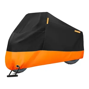 Motorcycle Cover with Anti-Scratch Design, Ventilated Reflective Stripes, Suitable for Most Motorcycles and Scooters, Outdoor Use, Body Cover, Motorcycle Accessories