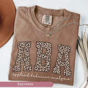 Comfort Colors Leopard ABA Therapy, Applied Behavior Analyst Shirt, ABA Therapist Shirt, ABA Teacher Shirt, Teacher Shirt,