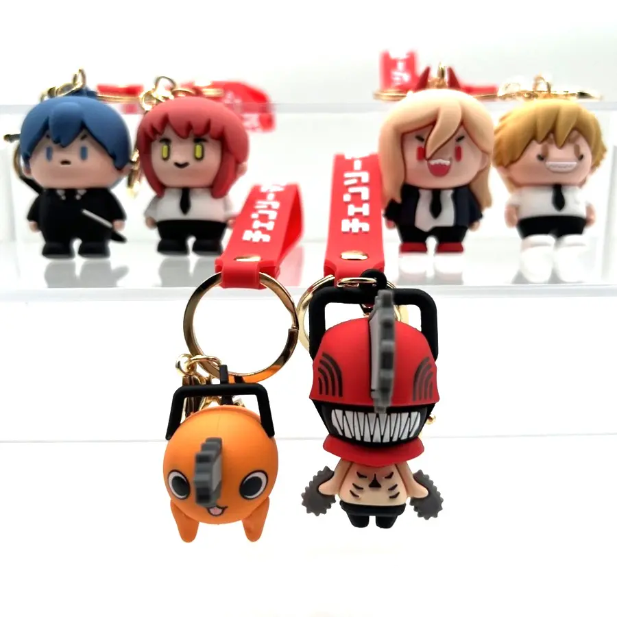 Japanese Movie Merchandise Chainsaw Man Pochita Keychain Resin Denji Pendant Anime Collectible Fashion Accessories