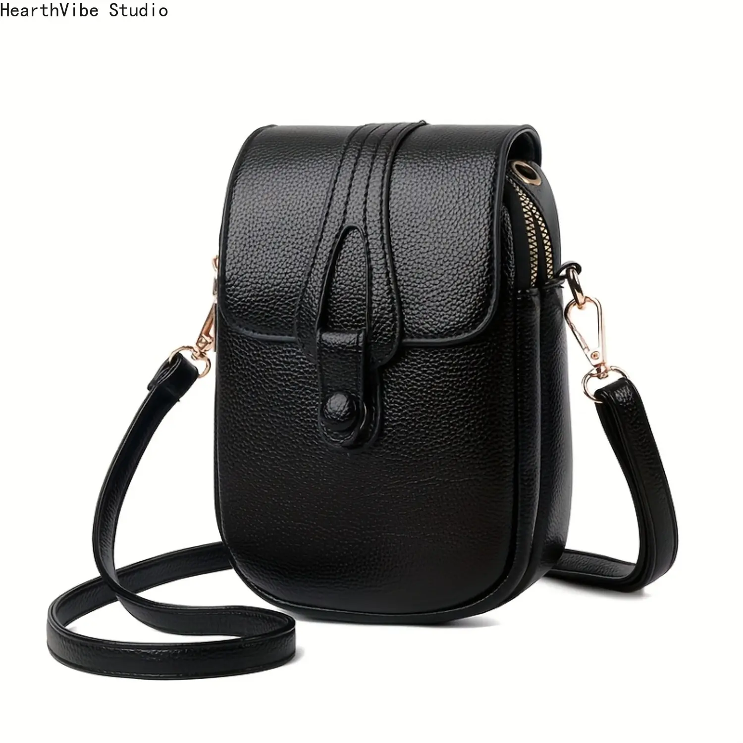 Ladies' crossbody bag, mobile phone bag, Women's bag, new single shoulder bag, fashionable and versatile, double-layer pocket, mobile phone bag, wallet, multi-layer versatile large capacity small bag, fashionable and lightweight small shoulder bag