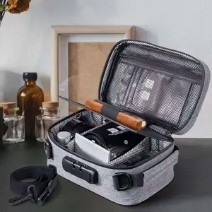 Large Capacity Storage Box Set, 1 Count Odor-proof Box with Rolling Tray & 1 Count Airtight Storage Tank & 1 Count Multi-compartment Handheld Bag, Space Saving Organizer, Home Organizer