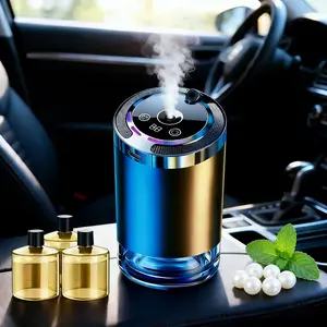Smart Car Air Freshener, Car Air Freshener Diffuser withAmbient Light and 5Oml Fragrance, Auto-Sensing Spray, 5Mode Adjustable Rechargeable Aroma Diffuser.