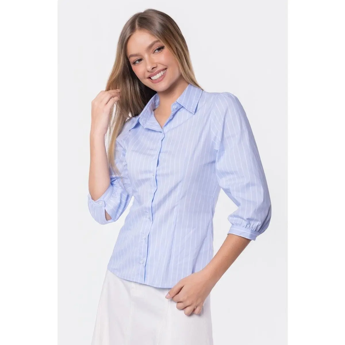 Pia Top (Blue Stripe)