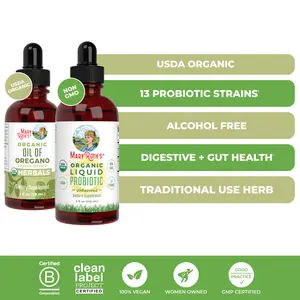 MaryRuth's Immunity & Gut Health Bundle - Organic Liquid Probiotic 4oz & Organic Oil of Oregano Liquid Drops