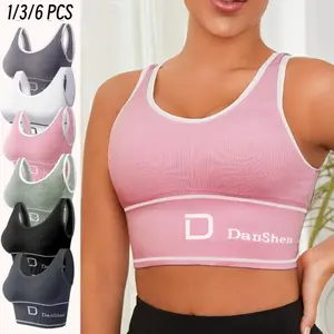 EssElegance Push-Up High-Impact Wireless Sports Bra - Cross-Back Seamless Design with Removable Pads, Breathable Compression for Yoga, Running & Training