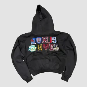 'JESUS SAVES' COLLEGE LOGO HOODIE, Print Hoodie, Gift for Him, Gift For Her. X49