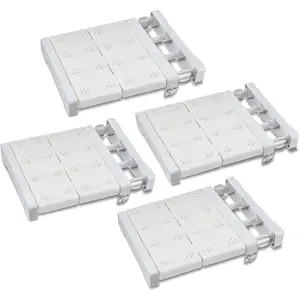 4 Pcs Adjustable Closet, Locker Shelf Organizer Scalable Layered Separator Storage Rack Shelf for Expandable Closet Tension Shelf and Rod for Cabinet Wardrobe Cupboard Kitchen Bathroom Gerrii