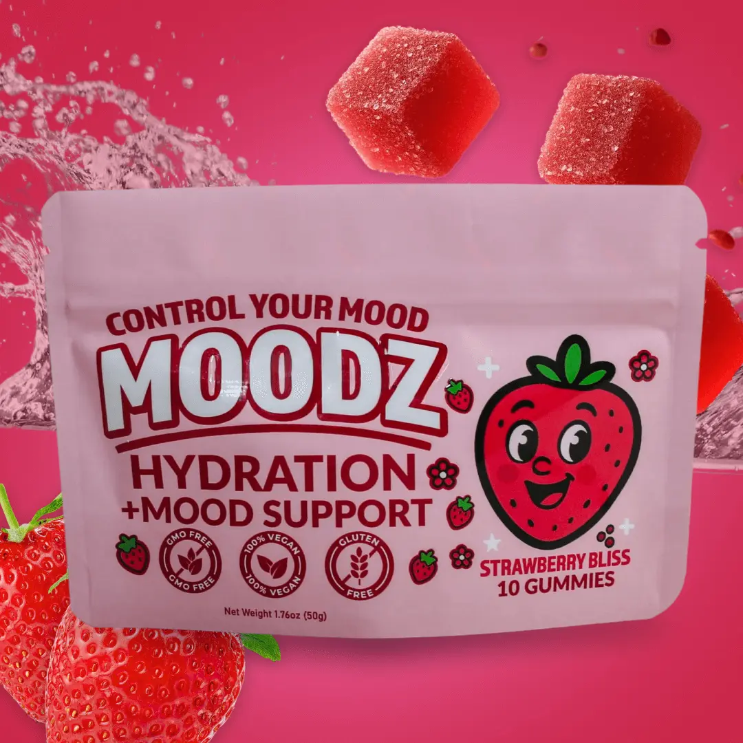Strawberry Bliss Gummies - MOODZ Hydration & Mood Support Flavor Healthy