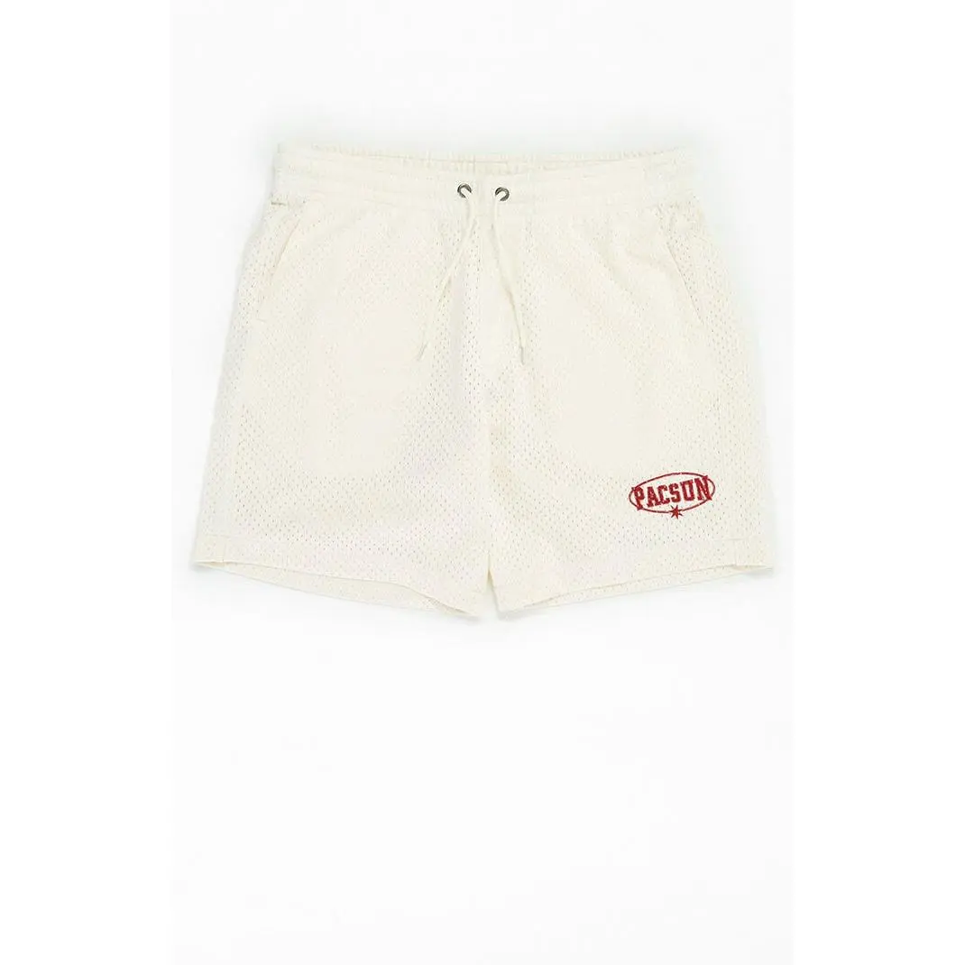 Pacsun Men's Cream Mesh Basketball Shorts