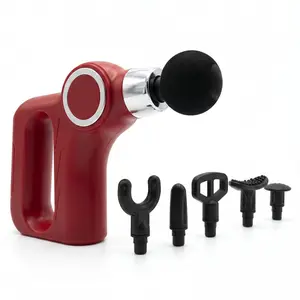 Deep Tissue Percussive Massage Gun with Handle - Ultra-Lightweight 445g Handheld Muscle Massager, AI Smart Chip, 24V Brushless Motor, 12mm Amplitude, 6 Attachments