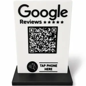 Custom NFC Google Review & Multi QR Code Business Sign