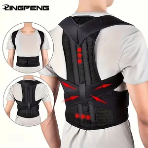 LINGPENG Magnetic Posture support - Adjustable Back Support Brace for Adults & Youngsters,  Improves Hunchback, Straightens Shoulders, Eases & Muscle , Posture Improvement Aid | Sleek Design Brace | Back Brace, Posture Straightener, Posture Straps
