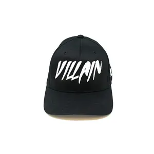 Villain Black Flexfit Hat (White)